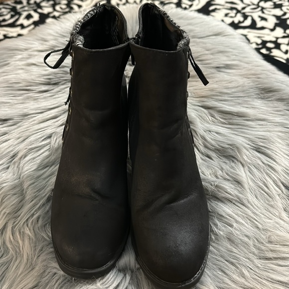 Rampage Pamina Stacked Heel Boots Booties 9.5 - Picture 4 of 13